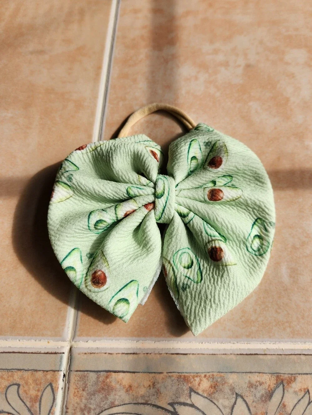 Baby Girl Big Avacado Headband Bow